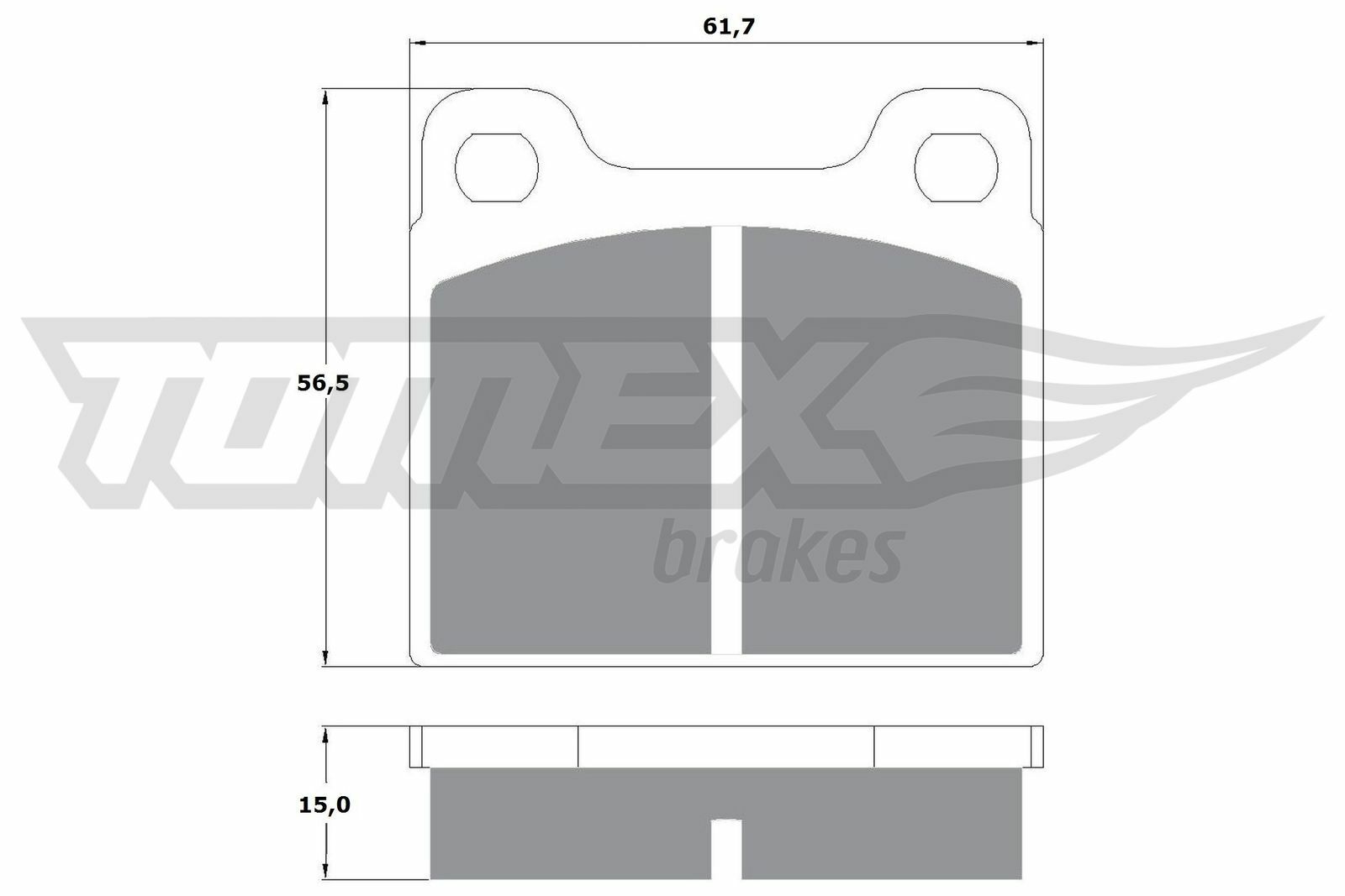 Sada brzdových destiček, kotoučová brzda TOMEX Brakes